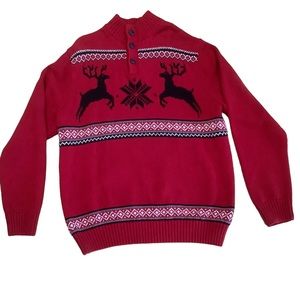 Vintage chaps men’s reindeer Christmas pullover red sweater size large